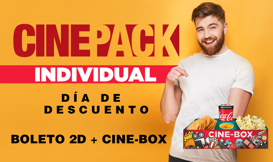 CINEMARK ¡CINE-PACK INDIVIDUAL DÍA DE DESCUENTO!